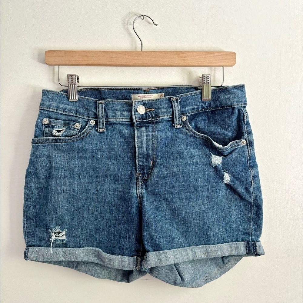 LEVIS | Mid- Length Denim Shorts | size 29